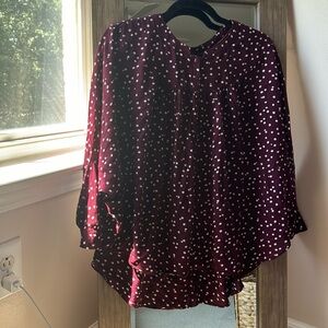 Polka dot blouse, size small, well worn but good condition, breathable.